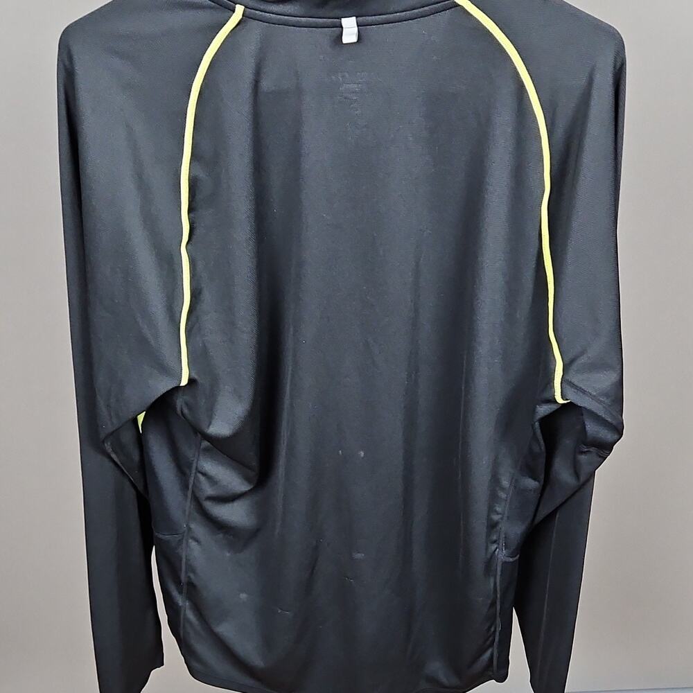 Nike Dri-FIT Men's Black Yellow 1/4 Zip Pullover‎ Athletic Long Sleeve Size L - Picture 5 of 5